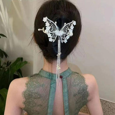 Accessoire pour cheveux avec pince à cheveux papillon et pompon Jane Twist