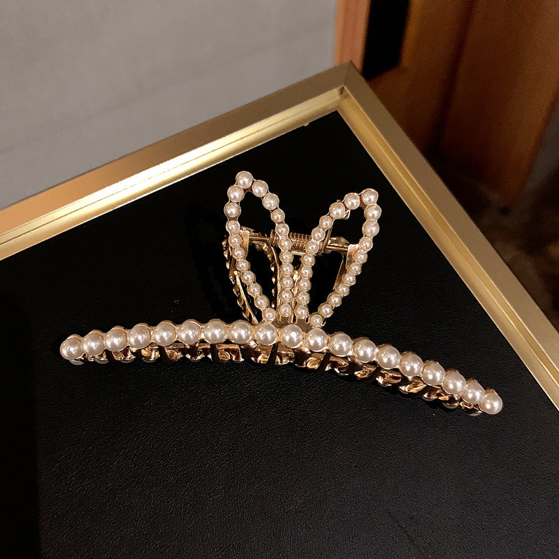 Tulip Diamond Pearl Hair Clip - RORCIE