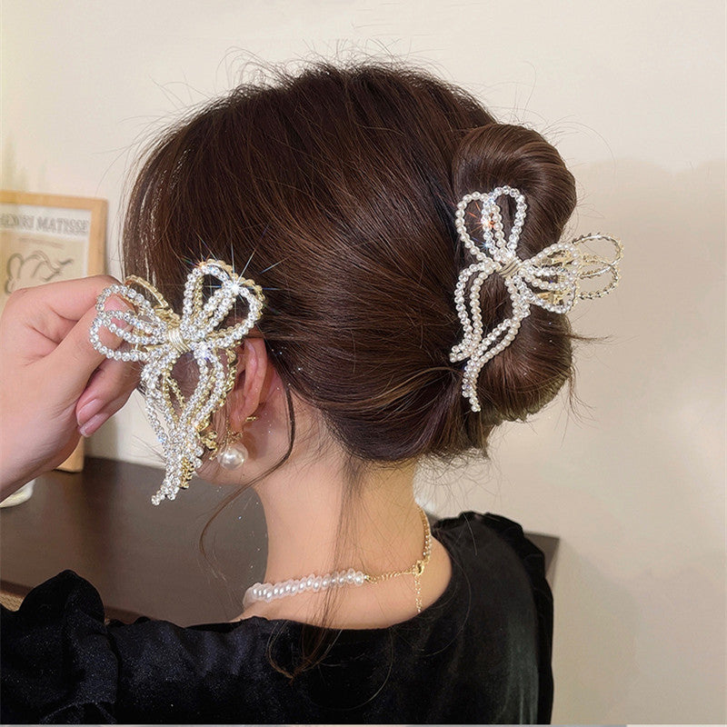UrCoolest Pearl Bow Hair Clip Pearls